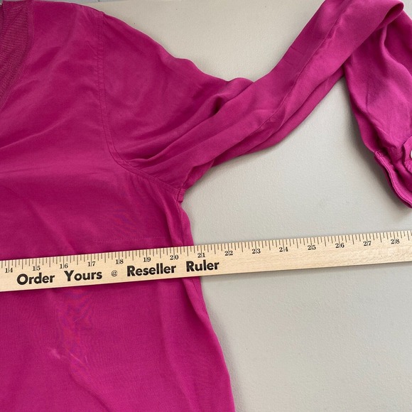 Soft Surroundings Alita Tunic Top Womens Medium Magenta V Neck Slinky Viscose - Picture 10 of 15